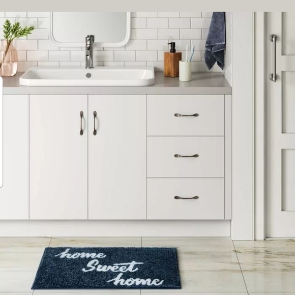 💛Threshold Bath Rug ‘HOME SWEET HOME’ 18” X 26” - Picture 3 of 8